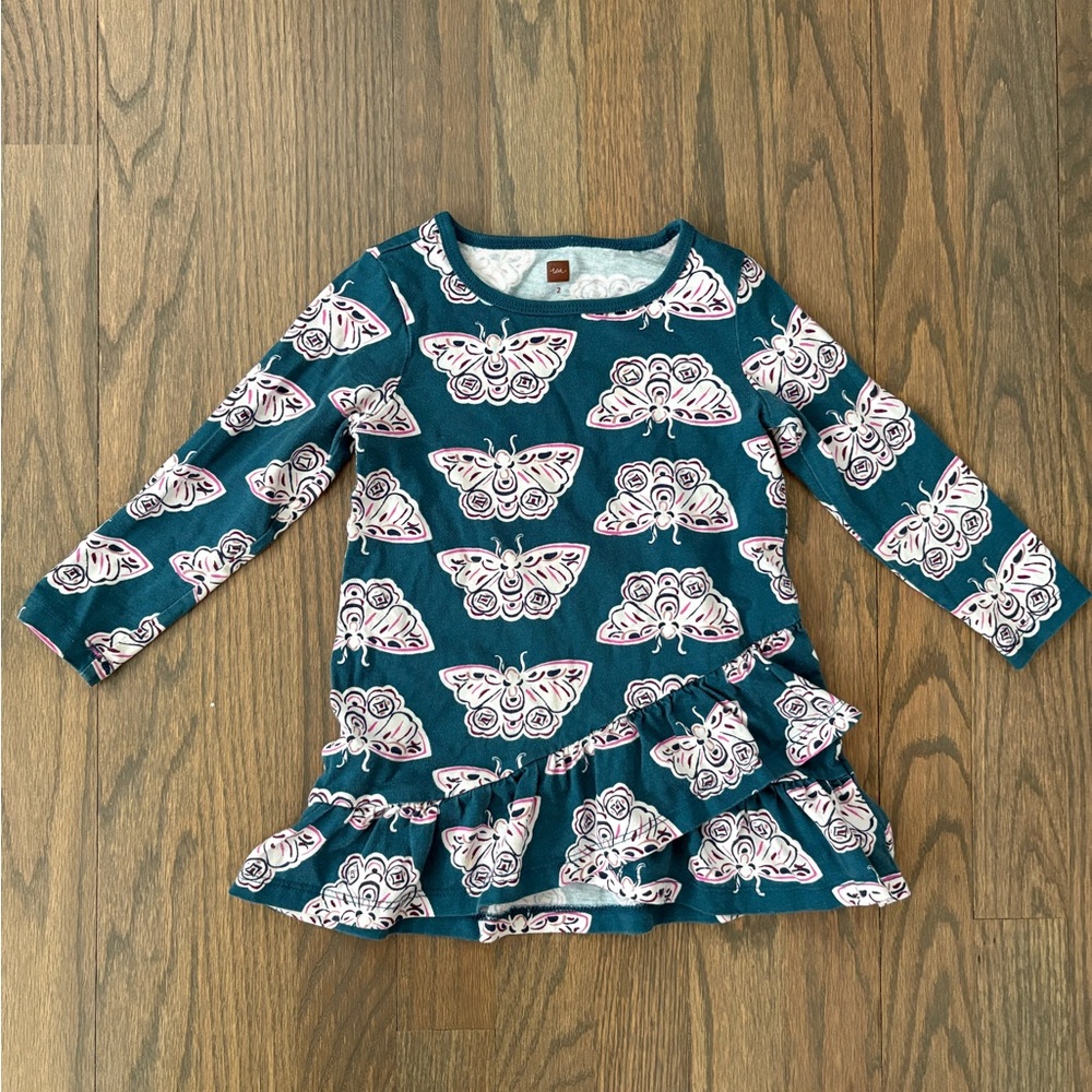 Tea Collection Butterfly Print Flutter Dress, size 2T